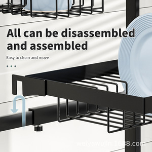 Mutfak düzenleyici raf teleskopik mutfak lavabo depolama raf Drainboard Metal ayakta bulaşıklık sofra depolama tutucular - Product Image 3