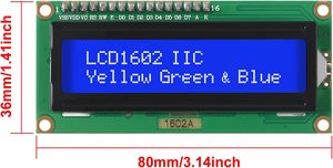Aismartlink LCD1602 1602 <strong>LCD</strong> Module Blue Screen 16x2 Character <strong>LCD</strong> <strong>Display</strong> with IIC <strong>I2C</strong> Serial <strong>Interface</strong> Adapter Module - Product Image 5
