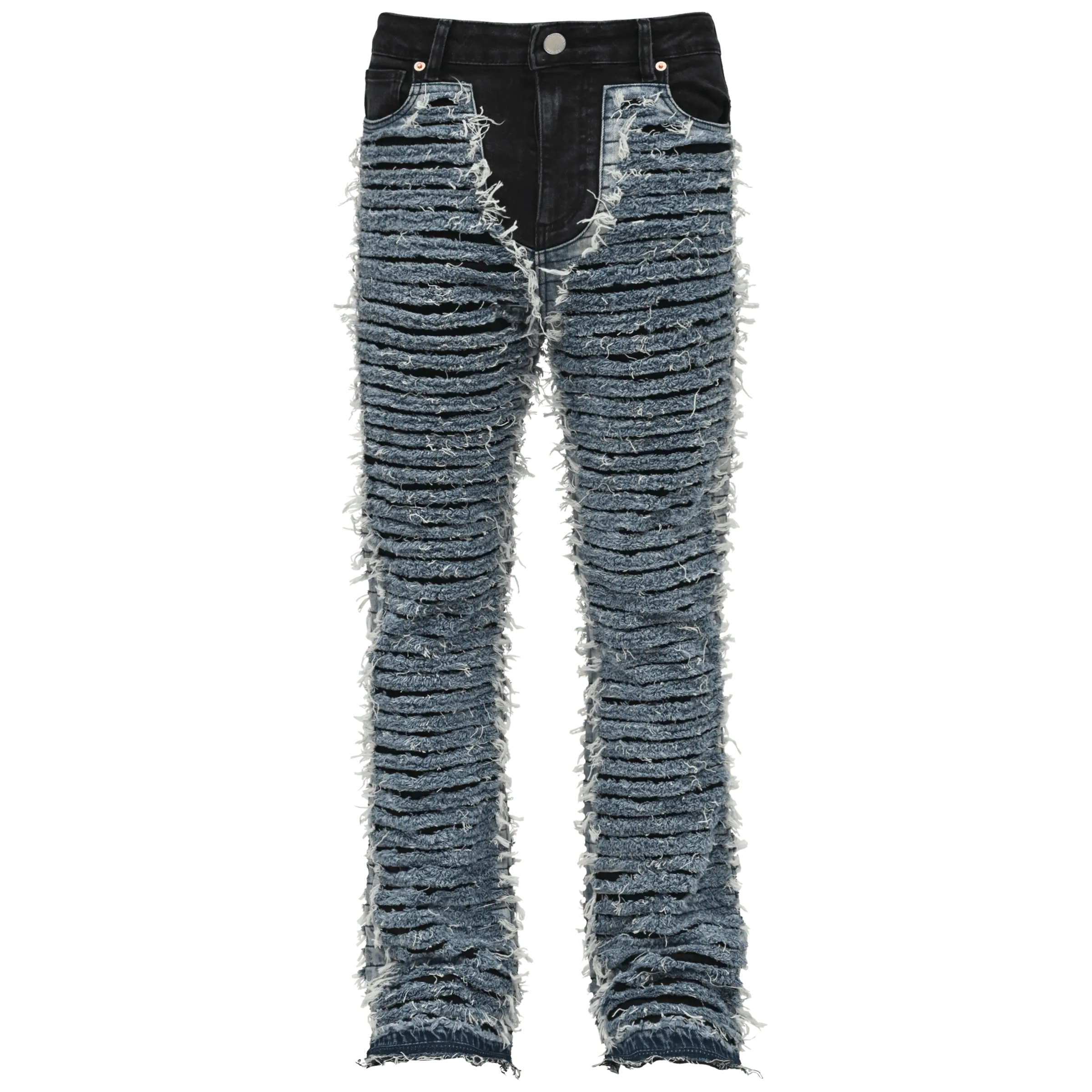 Zhuoyang - Roupa jeans masculina personalizada, moda de retalhos retrô para homens, jeans casual de corte curto e peludo, moda de 2024