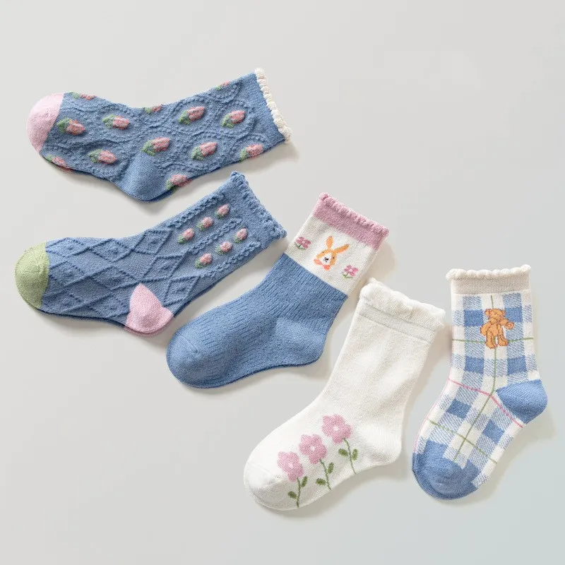 Nouvelles filles développées maille transparente tie-dye nouvelle fourrure de lapin unie tube personnalisé fille slouch fournisseur de chaussettes