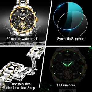 OUPINKE 3186 OEM Men Wristwatch Waterproof Top Brand Luxury Sport Watch Men Rose Gold Automatic Mechanical Mens Wrist Watch