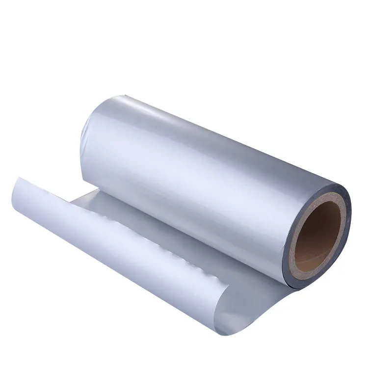 Food grade materiali di imballaggio metallico PET pvc rotolo di pellicola termoretraibile fogli di plastica film di laminazione