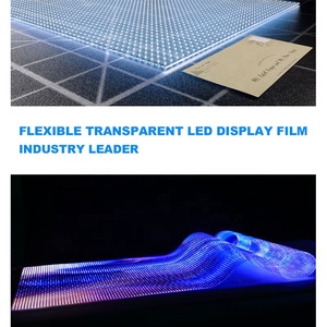 Customized Full Color Transparent Flexible <strong>LED</strong> Crystal Film Screen for Indoor Use for Elevators Wayfinding Education - Product Image 4