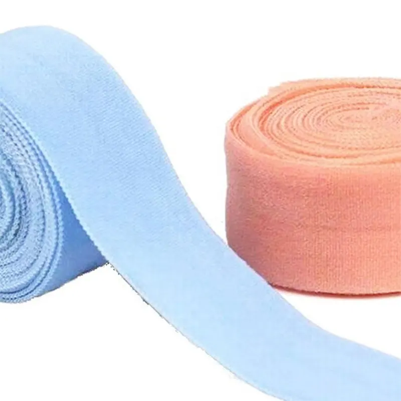 Venta caliente colores personalizados 20mm cinta de lycra doblar sobre cinta de encuadernación elástica para chaqueta de plumón