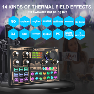 Huayi Voice V9 Family Concert Condenser Recording Podcast Studio Sound Card Kit with Earphone <strong>Monitor</strong> for Live Recording - Product Image 4