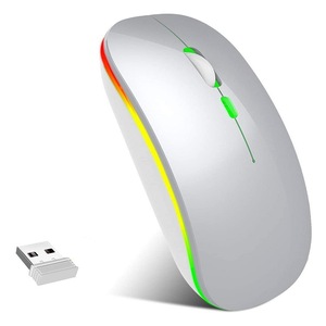 2024 Drahtlose Maus mit RGB-Licht Ergonomische leise wiederauf ladbare Bluetooth-Maus für Tablet-Computer PC Laptop-Telefon - Product Image 1