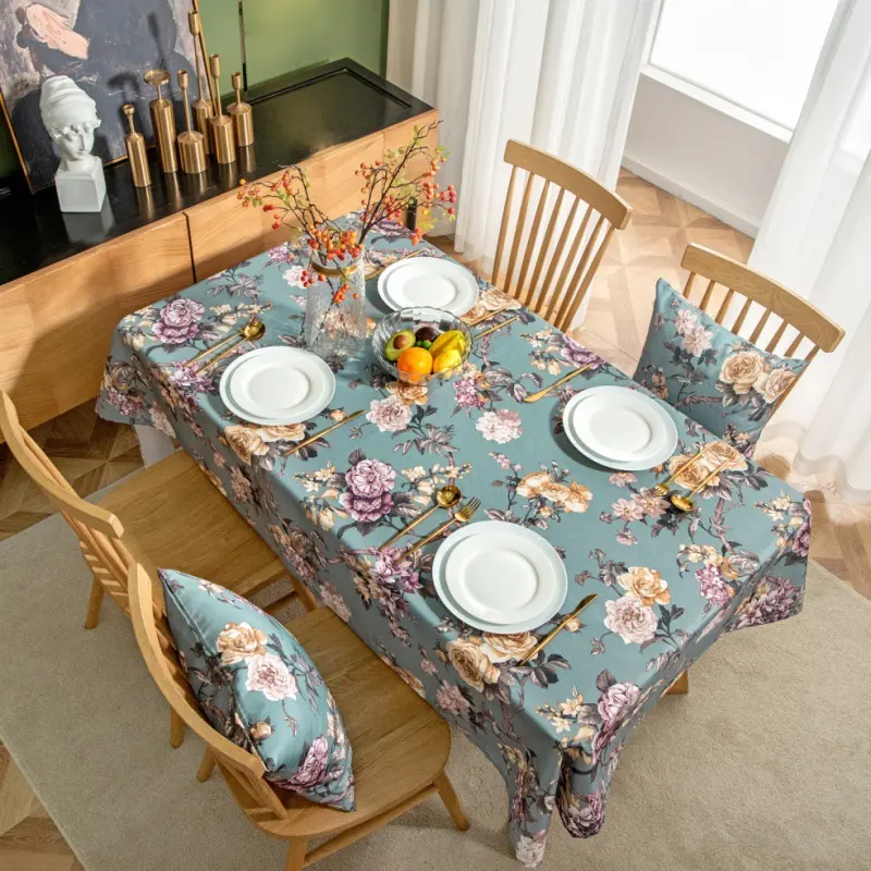 חם למכירה בסגנון וינטג פרח, ציפור דפוס ציפור שולחן אוכל, כיסוי מפות שולחן לכיסא מטבח