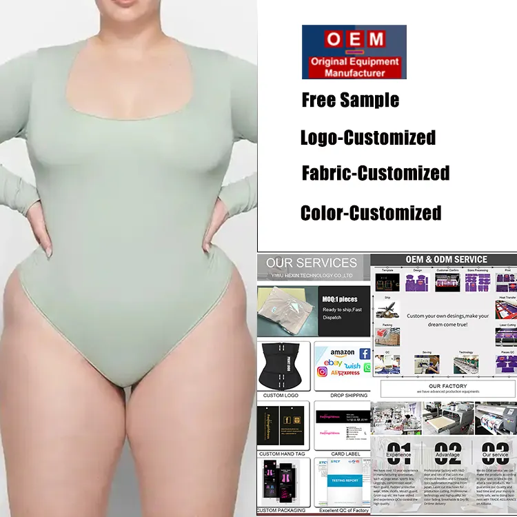 Hexin Fashion – body à manches longues pour femmes, bas de maillot de corps, string, prix d'usine, printemps 2023