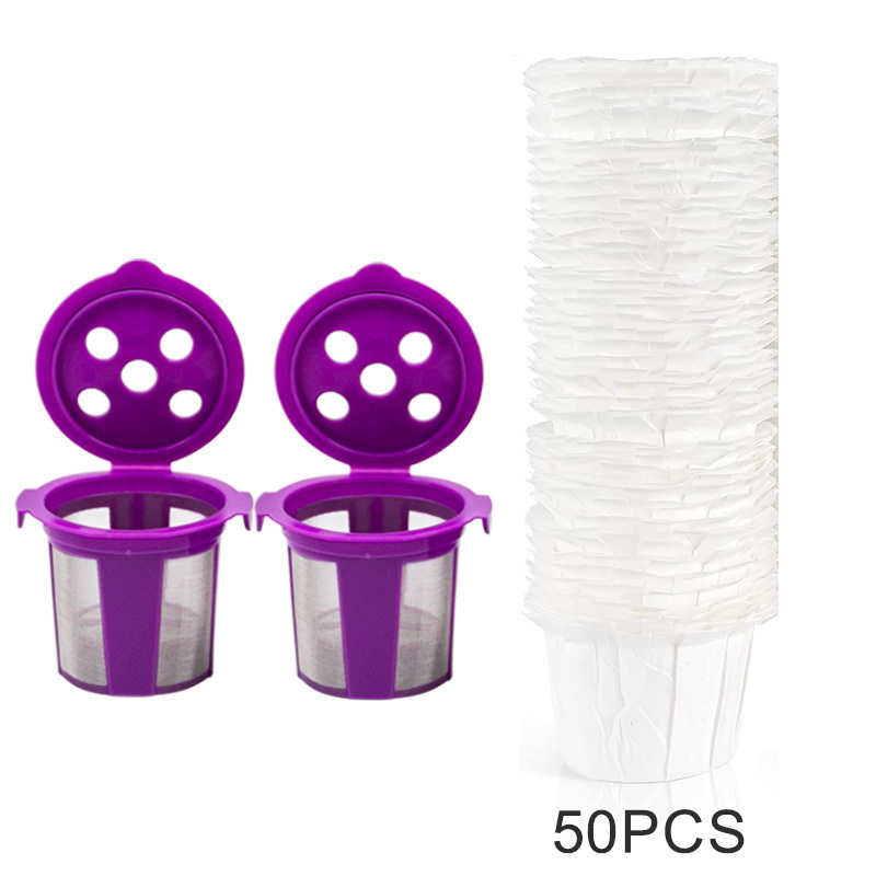 Paquete de 2 filtros de papel morados + 50 piezas