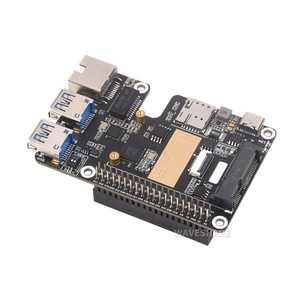 Cappello da PCIe a MiniPCIe / Gigabit Ethernet / USB 3.2 Gen1 per Raspberry Pi 5, supporta il modulo 4G di interfaccia MiniPCIe