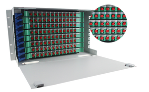 Caja de distribución de fibra de Metal de 144 núcleos para montaje en rack para exteriores, Panel ODF de conexión, módulo de Cassette monomodo para fábrica FTTH - Product Image 6