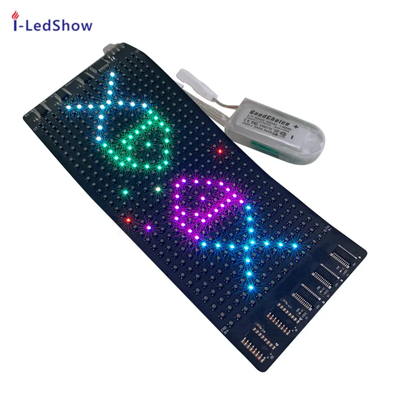 Programmabile di scrolling smart led nome tag badge LED flessibile display a led flessibile molle pcb segno del messaggio