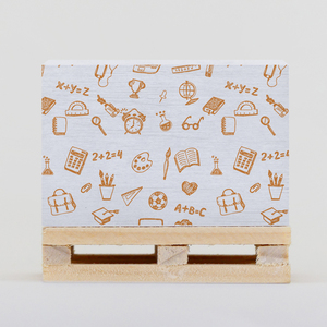 Patrón de icono escolar personalizado Notas adhesivas Cubo Bandeja Autoadhesivo Bloc de notas de tareas para Smart Education Hub para organización - Product Image 3