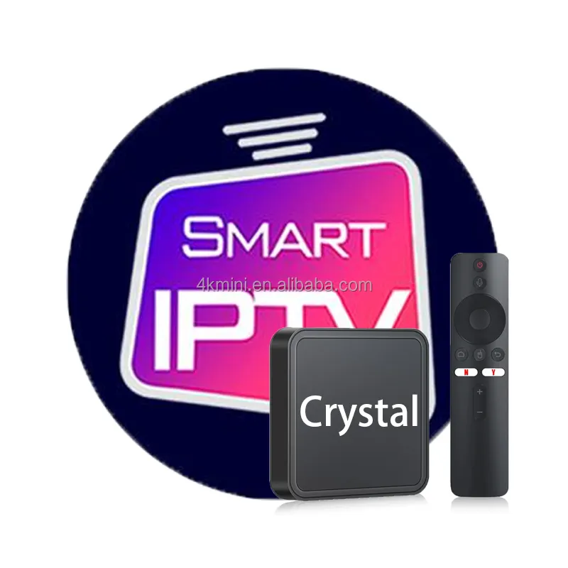 Android TV kutusu IPTV M3U kristal/Mega/Dino subsubti paneli kanada avustralya abd ücretsiz kargo Ip tv abone Smarters için 4K