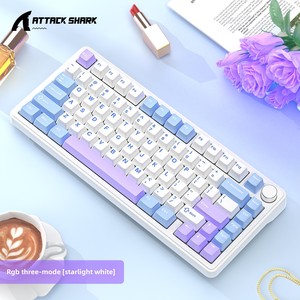 X85 RGB照明游戏键盘三模无线可定制侧印热插拔键盘