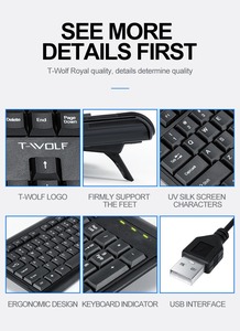 Interfaz usb portátil con cable, nuevo producto, teclado y ratón, TF500 - Product Image 3