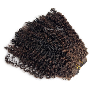 Vmae mongolian Remy RAW weft Afro coily Kinky ไฮไลท์สี balayage 3A 3B 3C 4B หยิก4C Afro ผมหยิกมนุษย์ - Product Image 4