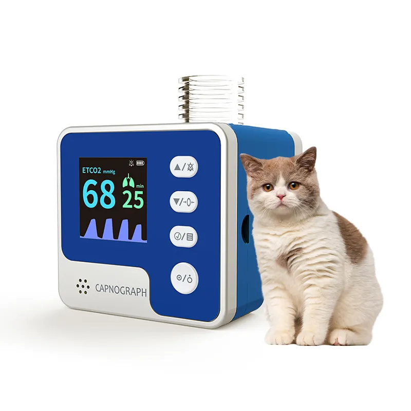 CONTEC-CA10M-VET portátil, capnográfico, monitor de etco2, capnografía, biocare