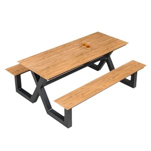 BRIO moderno in metallo da pranzo all'aperto con tavolo e sedia combinazione 2 posti panca Patio per uso Park Hotel & Villa - Product Image 5