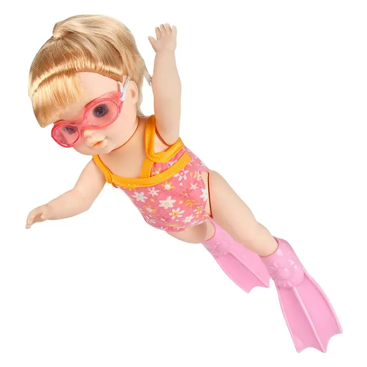 かわいいベビーバスドールセット防水スイミングドールおもちゃキッズ教育女の子のためのスマートドール赤ちゃんのおもちゃ
