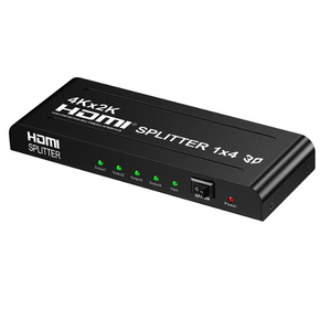 Divisor de HDMI, 1x4, entrada Scart, salida Hdmi a Scart, convertidor negro, bonito, OEM, tiempo de potencia, paquete de Color
