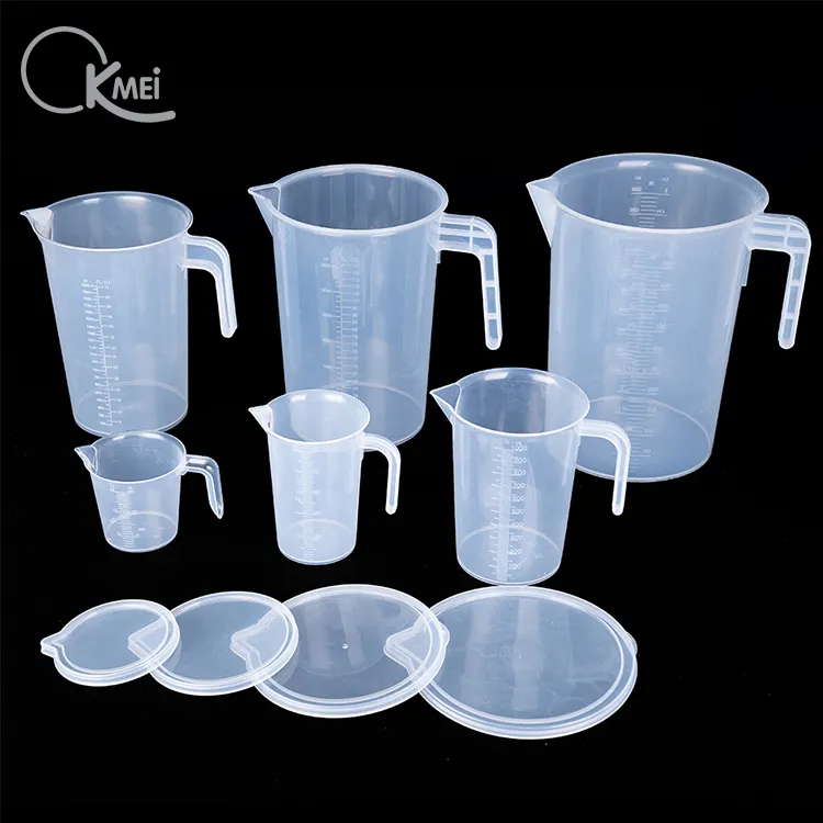 Hot Selling 250ml 500ml 1000ml 2000ml 3500ml 5000ml Plastic pp Measuring Cup With Lid