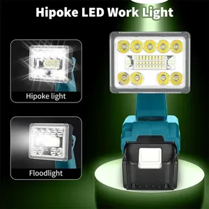 9W Portable Flashlight <strong>LED</strong> Working for Mak Ita/DEW ALT/MIL WAKEE/BOSCH/BL <strong>ACK</strong> &amp; DEC KER 18V Battery Camping Light - Product Image 5