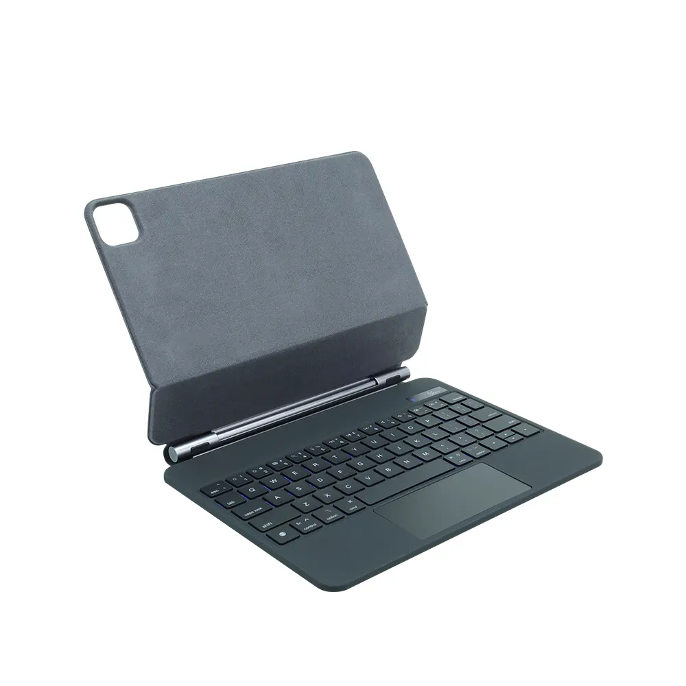 Casing Keyboard ajaib untuk iPad 10.9/11 inci, casing pelindung Keyboard tampilan daya LED
