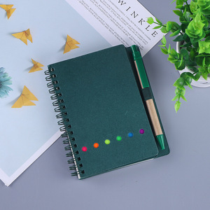 Hochwertige Spule Business Daily Notebook Kraft papier Notebook Kreative bunte Haft notizblock mit Stift - Product Image 3