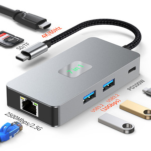 2500Mbps RJ45 tipo C Hub Extender USB-C Ethernet 7 In 1 adattatore di rete USB 3.2 Splitter per PC portatile interruttore del telefono Internet - Product Image 1