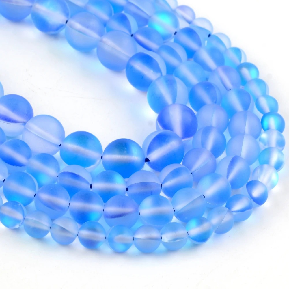 Verre bleu givré