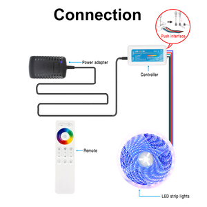DC12/24 беспроводной RGBW светодиодный контроллер 4A 4 канала RF 2,4G пластиковый Полный сенсорный пульт дистанционного управления с 8A выходной ток - Product Image 6