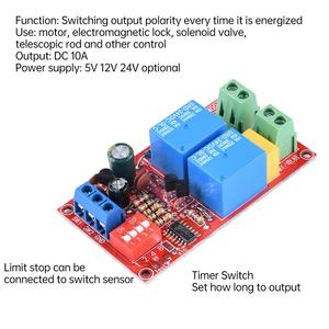 Modulo di controllo del motore 5V/12V/24V DC modulo di controllo relè di inversione scheda relè di controllo con interruttore di temporizzazione - Product Image 3