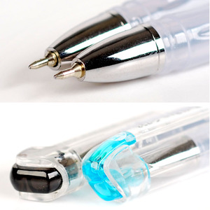 Genvana Nhà Máy Bán Buôn Cung Cấp Tùy Chỉnh Bút Bi 0.5Mm Bán Kim Nip Đen Màu Xanh Mực Văn Phòng Nhựa Bóng Bút - Product Image 5
