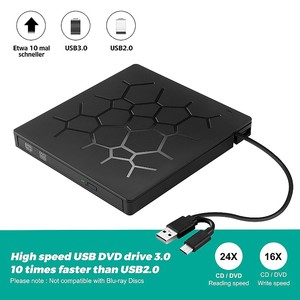 多功能12.7mm 7 In1 dvd-rw支持Windows XP/Vista /7 /8.1/10 Linux Mac OS系统的原始设备制造商计算机光盘VCD播放器 - Product Image 6