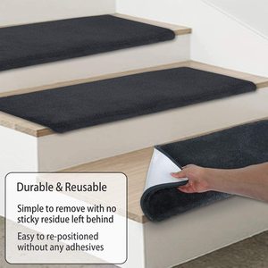 Anti Slip โพลีเอสเตอร์ PVC สนับสนุนรอดำเนินการลื่นพรมบันไดยางเสื่อ - Product Image 6