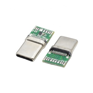 额定电流5A的微型USB 3.1至C型24针印刷电路板连接器微型电子公母连接器 - Product Image 1