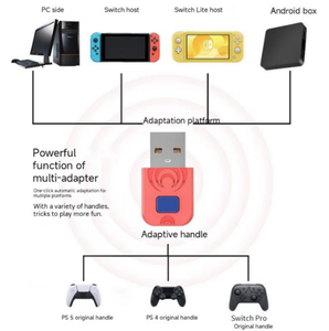 Convertidor de controlador de Gamepad adaptador USB inalámbrico para PS5/PS4/PC/Switch Pro adaptador de controlador - Product Image 1