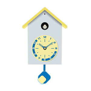 Tùy chỉnh hiện đại nhựa đồng hồ treo tường với chim hát và chim cu âm thanh mộc mạc thiết kế cho hộ gia đình trang trí và báo động - Product Image 1