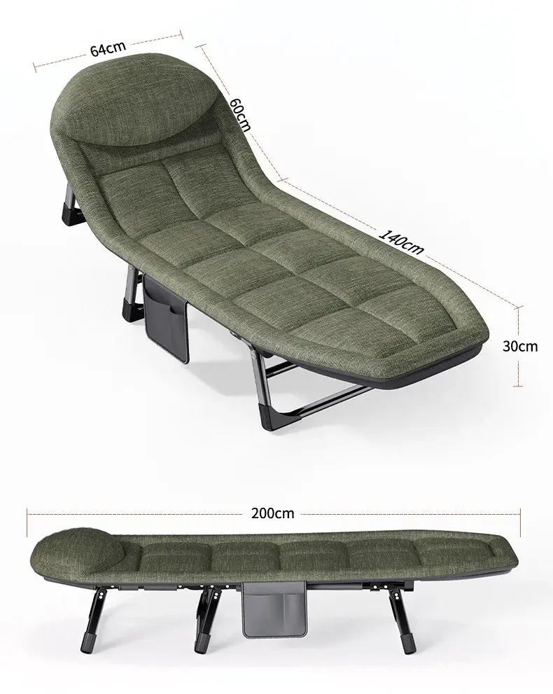 Cama de acampamento portátil ajustável personalizada cama macia dobrável ao ar livre