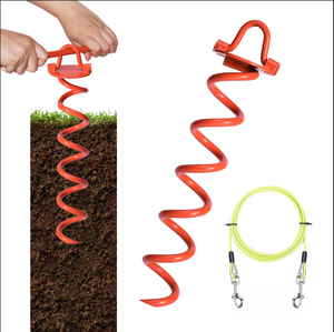 2025 Bán hàng nóng màu cam 4 miếng một bộ Dog Tie Kim Loại Neo Cổ Phần xoắn ốc mặt đất Neo - Product Image 1