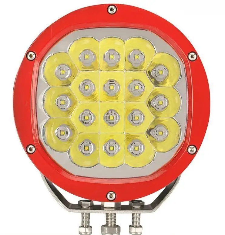 CE Rohs 90w LED de travail Lumières 7 pouces Spot de conduite Combo Faisceau Rouge Shell IP68 Étanche Offroad Auto LED Lampe Utv Atv Suv 9-32V