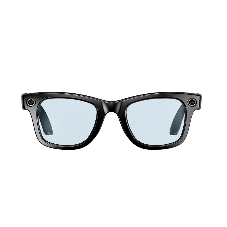Monture noire + verre transparent anti lumière bleue