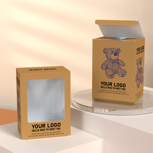 2023 sevimli özel Logo oyuncak kutusu baskı çocuk oyuncak bebek hediye kutusu ambalaj kutusu şeffaf Pvc pencere ile bebekler için - Product Image 6