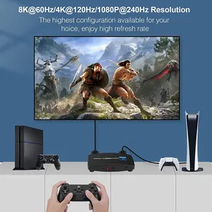 HDMI2.1 KVM切换器3进1出音频视频转换器8K 60hz 4K 120hz 3x1，适用于电脑笔记本电脑视窗和苹果电脑到电视投影仪 - Product Image 6