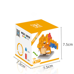 迷你积木套装砖卡通人物动物模型教育游戏玩具儿童口袋妖怪积木