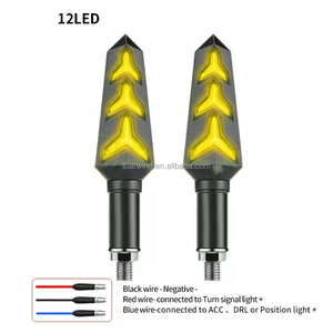 Sao Cánh Không Thấm Nước 12-<span class=keywords><strong>LED</strong></span> Hình Chữ U Xương Cá Xe Máy Lần Lượt Tín Hiệu Đèn Tuần Tự Lần Lượt Tín Hiệu Cho Xe Máy Mods - Product Image 4