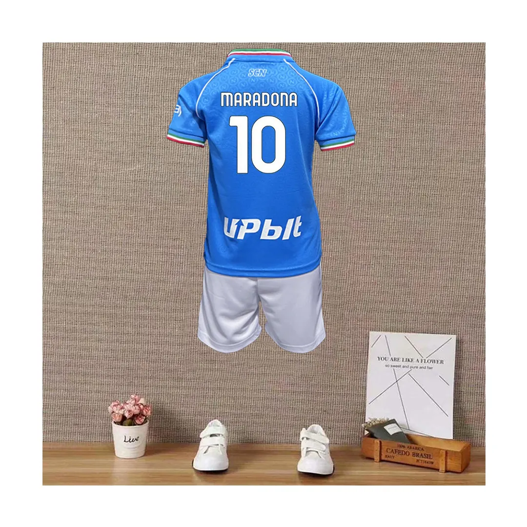 Conjunto de camiseta de futbol set niños ropa de marca al por mayor autentica camiseta de fútbol Napoli kit SSC maglia Napoli 2024