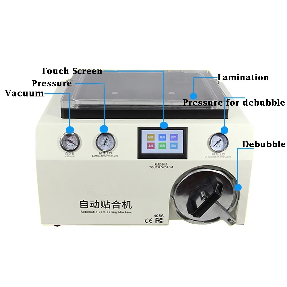 TBK 408A 15 Inch 2 in 1 OCA Laminating Machine and Bubble Remover Machine for Curved and Straight Screen Mobile Tablet