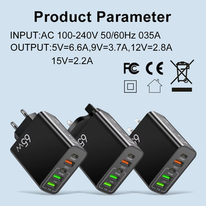 急速充電携帯電話充電器5V4Aヨーロッパ、アメリカ、イギリスの標準PD3USBマルチポートアダプター充電器 - Product Image 2